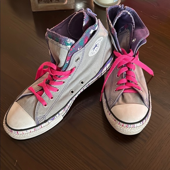Converse Chuck Taylor All Star Back Zip Lucky Stone Sneakers - Picture 1 of 7